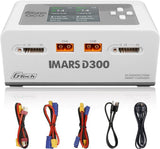 Gens Ace IMARS D300 G-Tech Series Smart Dual Lipo Charger 16A AC 300W DC 700W（White）