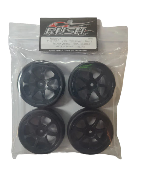 RUSH VR3 SevenSpoke 28X Black High Precision Touring Tires
