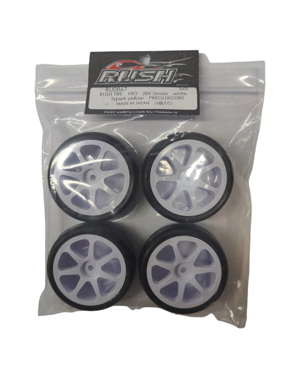RUSH VR3 SevenSpoke 28X White High Precision Touring Tires RUSH VR3 SevenSpoke 28X White High Precision Touring Tires