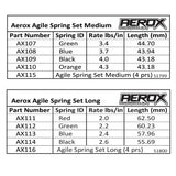 AX116 AEROX Agile Spring Tuning Set - Long 4prs