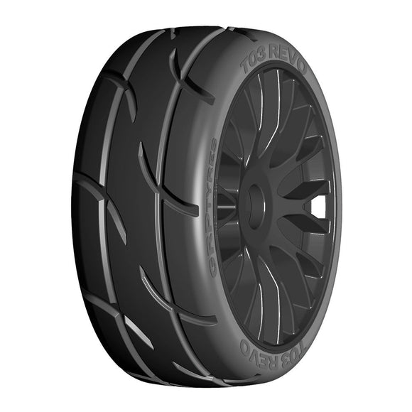 GRP 1/8 GT Rubber Tire Revo XM5 Black